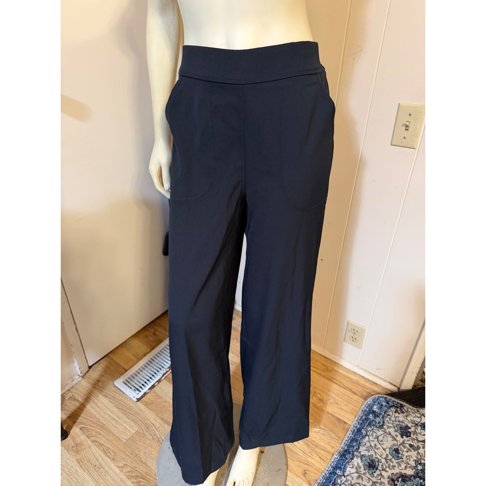 Max Studio Black Wide Leg Stretch Trousers Small Classic
